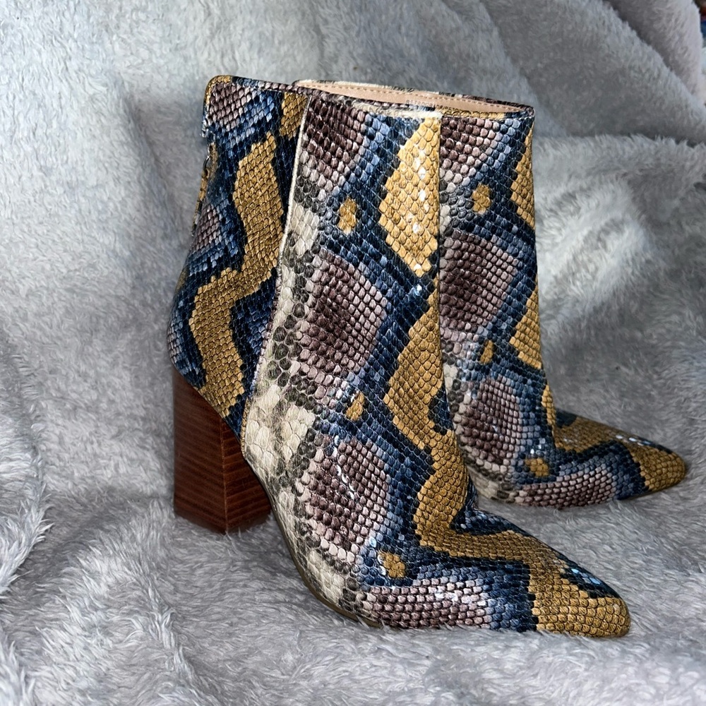 Steve Madden Trista Multicolored Python Block Hee… - image 1